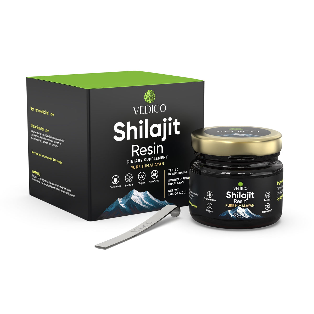 Himalayan Shilajit resin and capsules – authentic Ayurvedic mineral supplement available at Grab2Buy USA