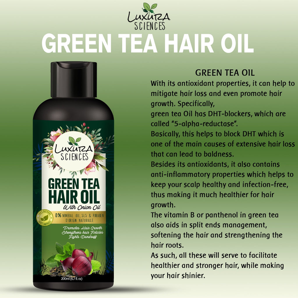 Luxura Sciences Green Tea Hair Oil with Onion Oil | Grab2Buy