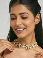 Nuyug 22K Gold-Plated Kundan & Pearl Studded Matha Patti Head Jewellery | Grab2Buy