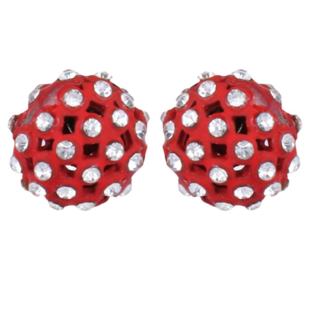 Trendoo Jewelry Gold-Polished Stylish Fancy Red Studs | Grab2Buy