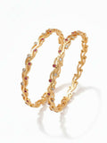 NVR Women Set of 2 Gold Plated CZ Stone Bangle | Grab2Buy