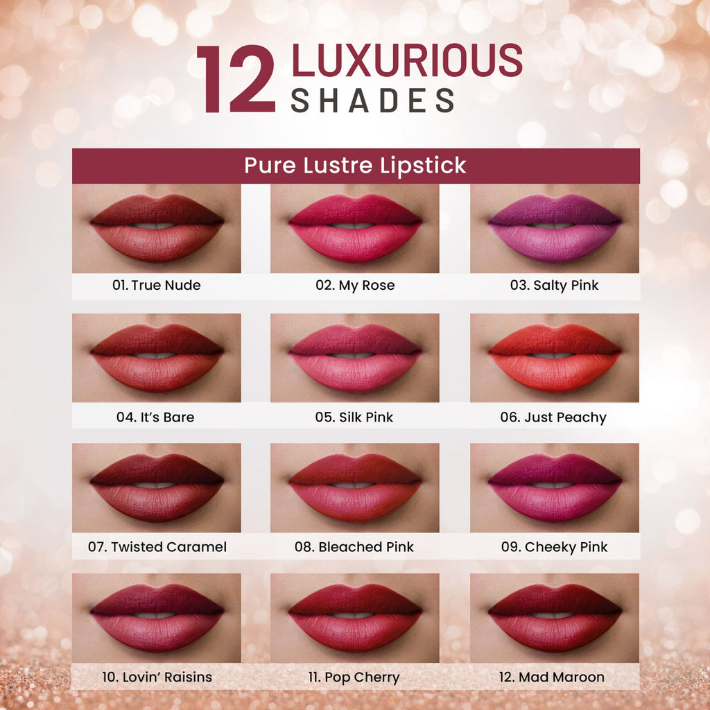 Swiss Beauty High Shine Finish Smooth Glide Pure Lustre Lipstick - 3 Salty Pink