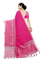 Vamika Pink Cotton Silk Weaving Saree (Twitter Pink) | Grab2Buy