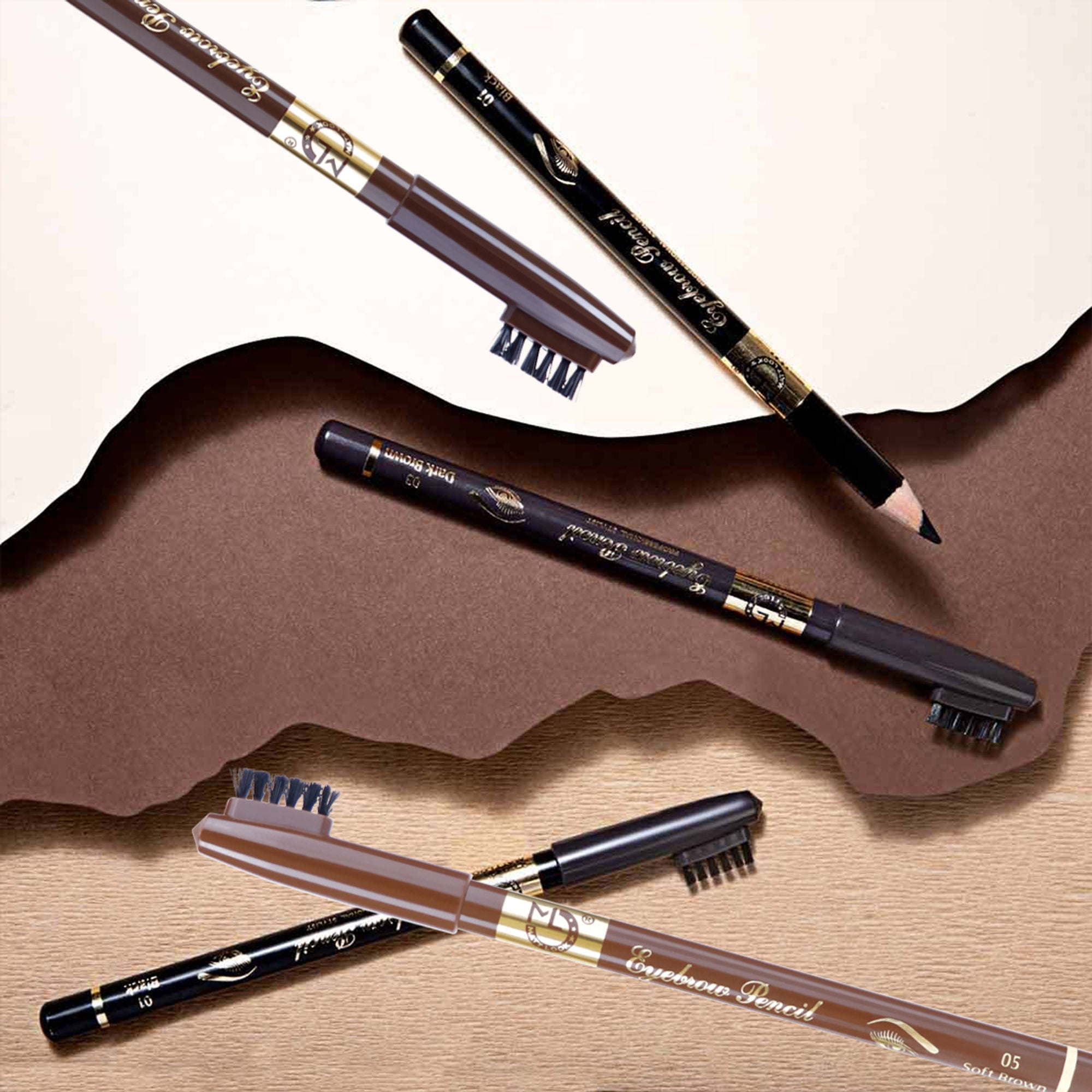 Matt Look Long Lasting Formula Professional Stylist Eyebrow Pencil - Black