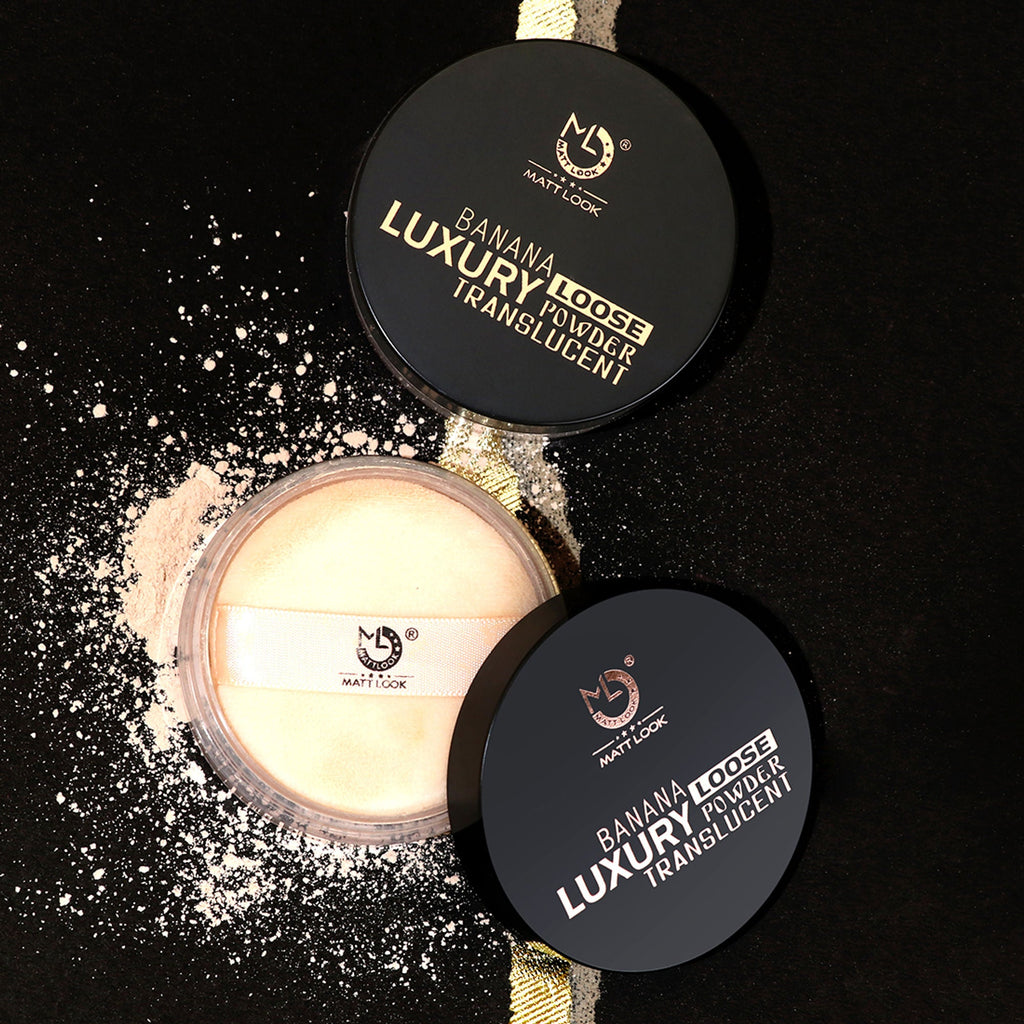 Matt Look Face Makeup Banana Luxury Loose Powder Translucent - Natural