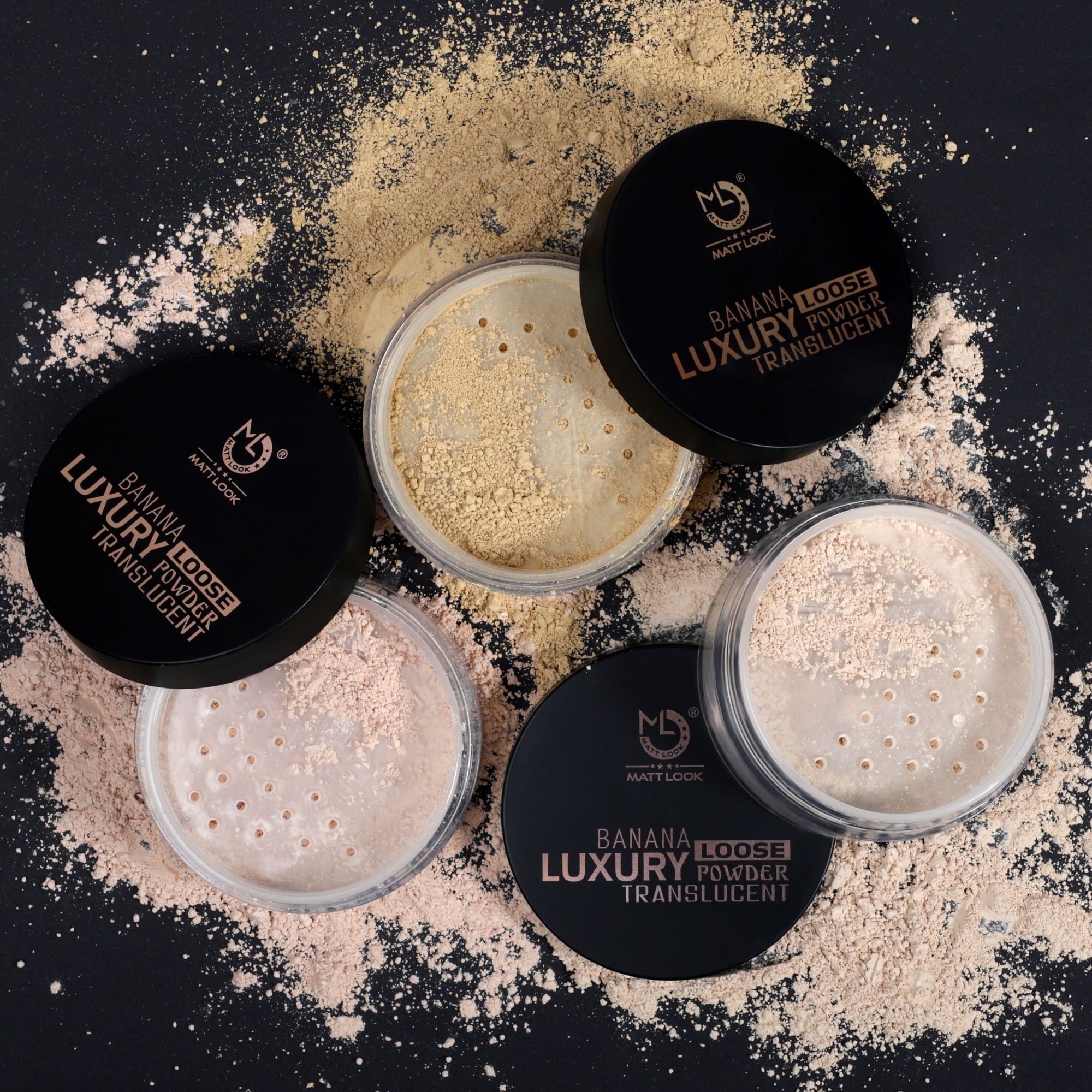 Matt Look Face Makeup Banana Luxury Loose Powder Translucent - Ivory