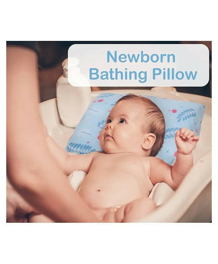 AHC New Born Baby Waterproof Bathing Pillow with Bean Filling for Bathing Chair/Tub/Sheet- Printed | Grab2Buy