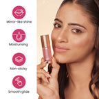 Swiss Beauty Moist Heist Shimmer Lip Oil Luminous Shine , Hydrating & Lightweight - 3 Orange Alert