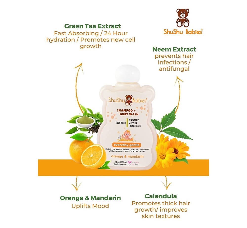 ShuShu Babies Shampoo + Body Wash Orange & Mandarin | Grab2Buy