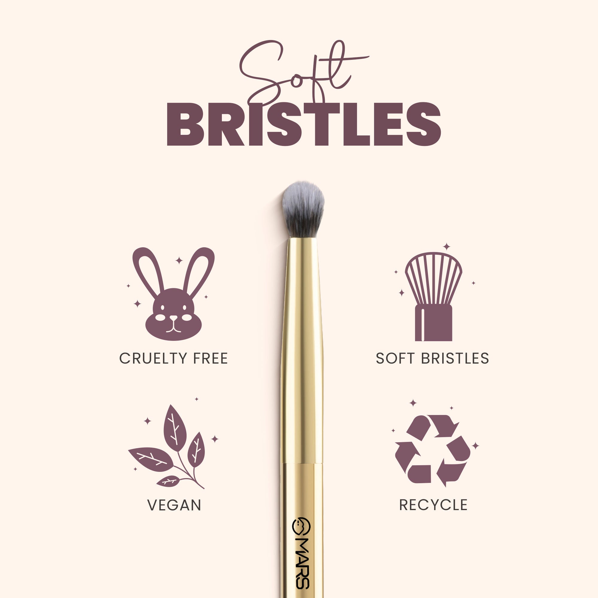 MARS Cosmetics Artist's Arsenal Professional Eyeshadow Smudging Pencil Brush Golden | Grab2Buy