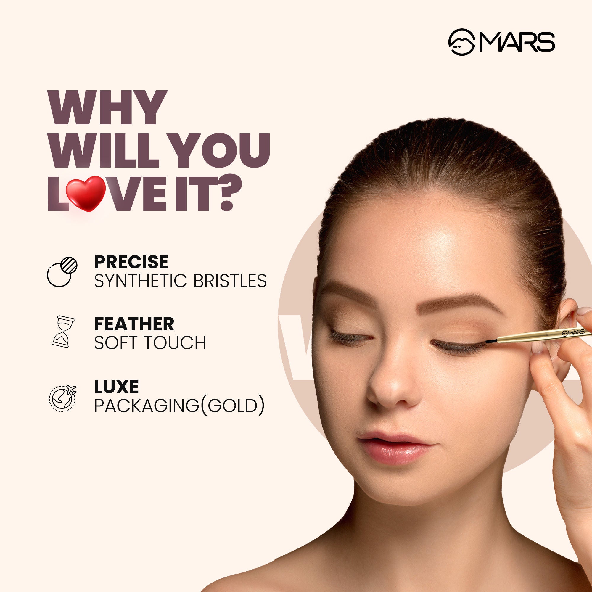 MARS Cosmetics Artist Arsenal Professional Eyeliner Brush | Grab2Buy