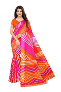 Vamika Orange Linen Satin Border Saree | Grab2Buy