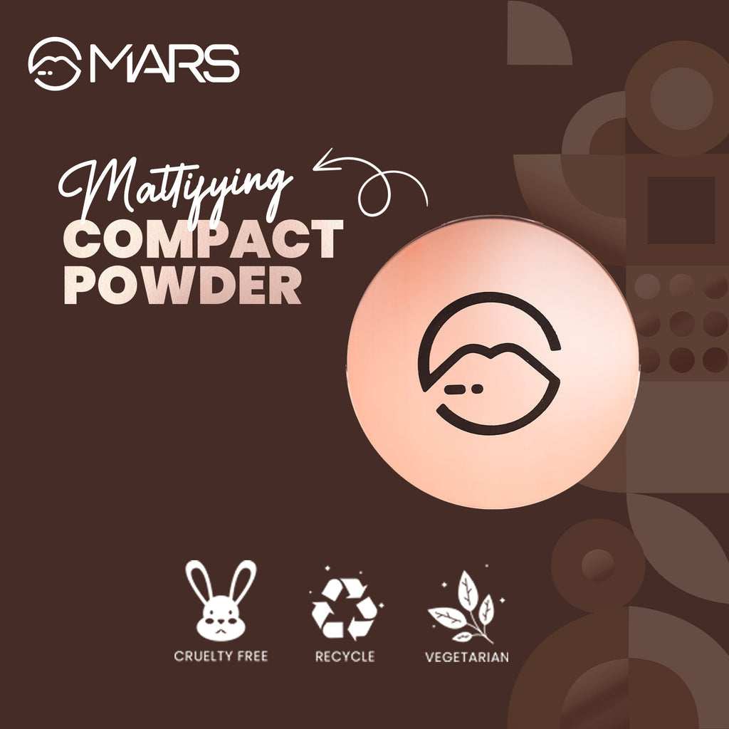 MARS Cosmetics Matte On Compact Powder with Applicator Puff - 01 Light | Grab2Buy