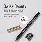 Swiss Beauty Bold & Black Kajal with Sharpener | Grab2Buy