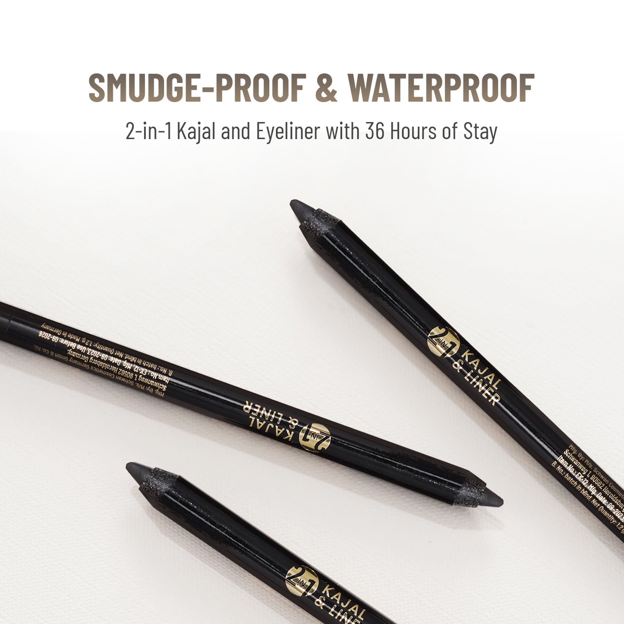 Swiss Beauty Bold & Black Kajal with Sharpener | Grab2Buy
