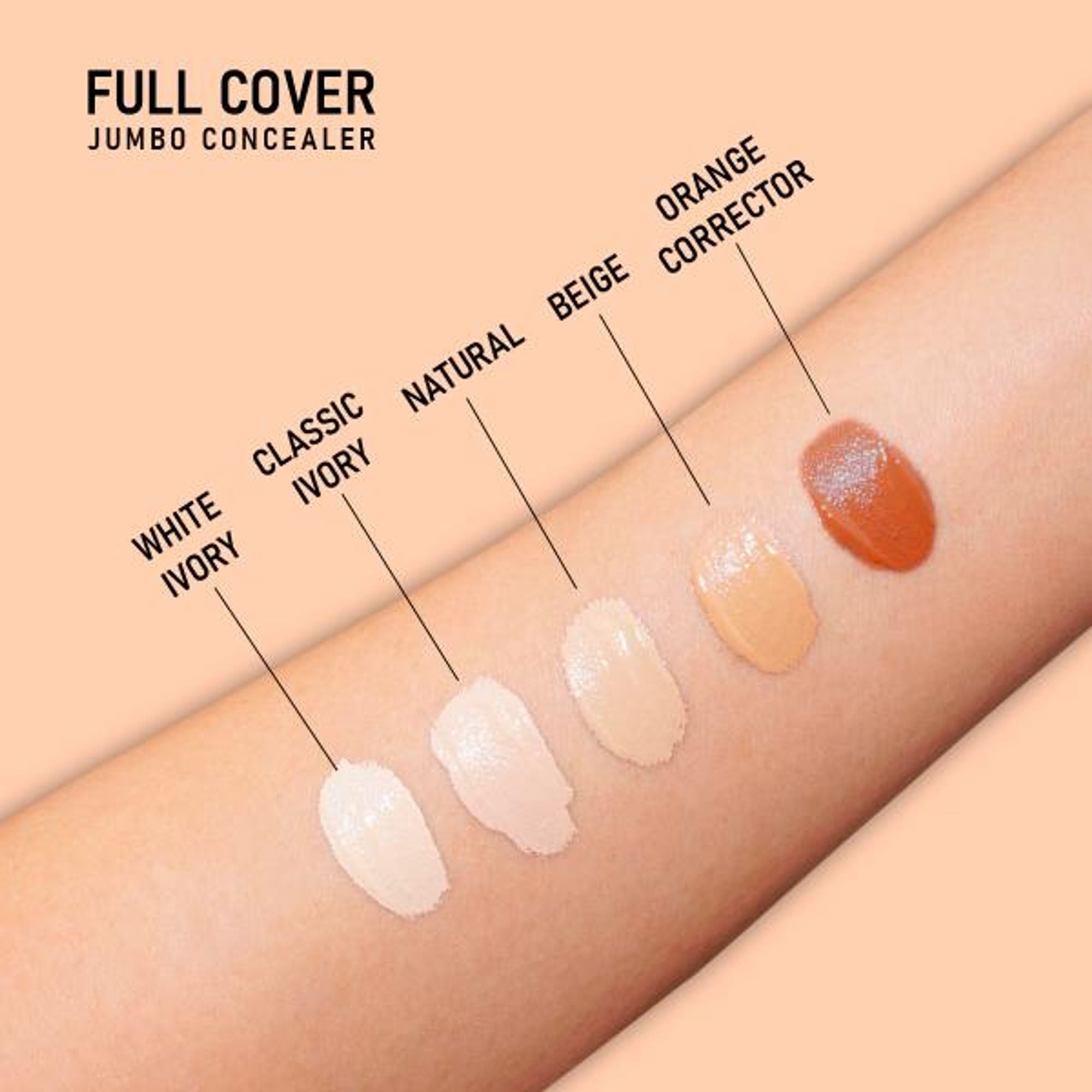 Matt Look Full Cover Jumbo Oil Control Perfect Coverage Concealer - Natural