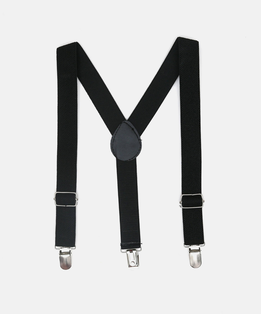 Manet Boys Solid Suspenders - Black | Grab2Buy