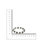 Clear Quatrz & Pyrite Black and White Beads Bracelet - Ruby Raang