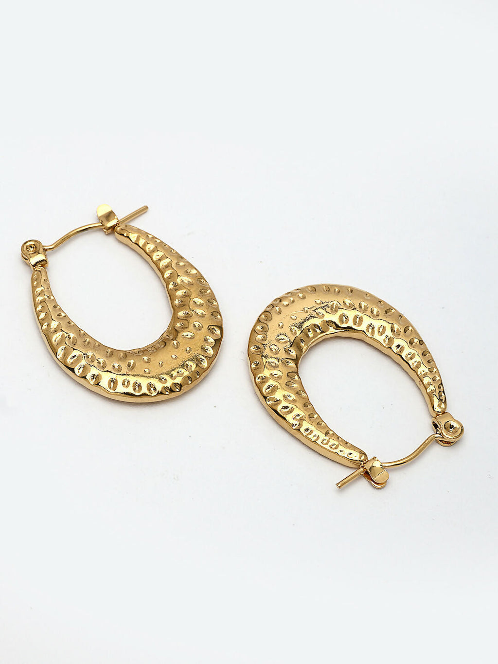 NVR Women's Gold-Polished Contemporary Hoop Earrings | Grab2Buy
