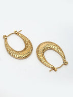 NVR Women's Gold-Polished Contemporary Hoop Earrings | Grab2Buy