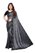 Vamika Grey Malai Silk Embroidery Saree | Grab2Buy