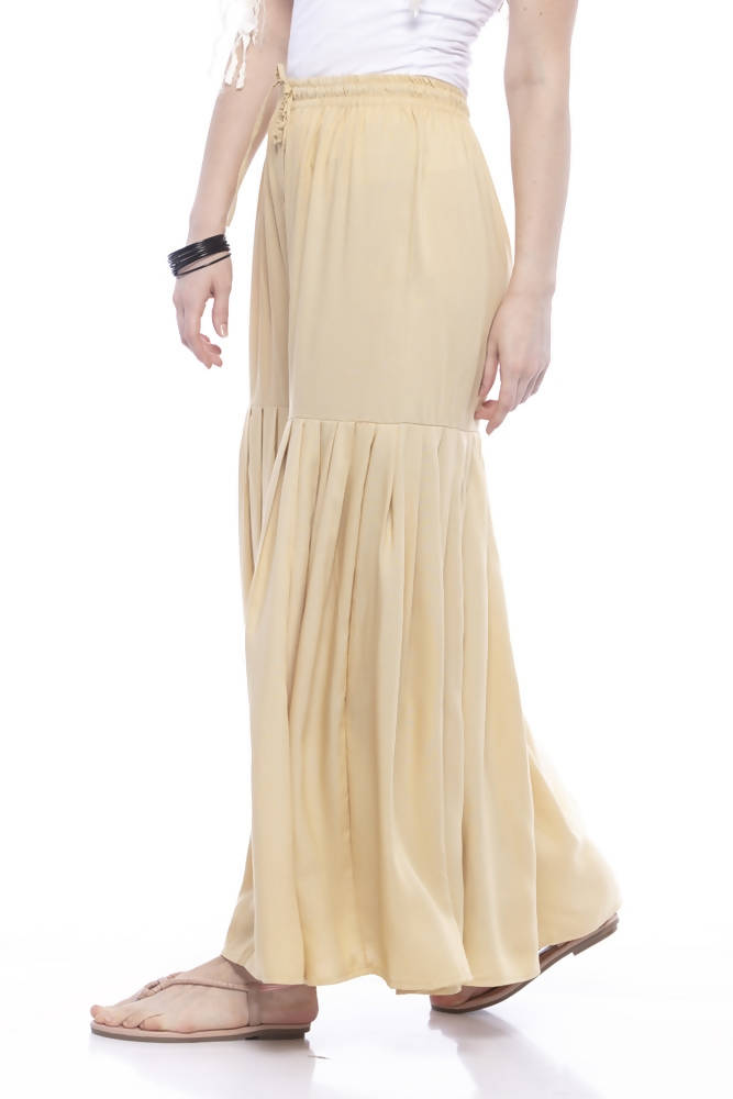 Mominos Fashion Reyon Cotton Golden Palazzo For Girls | Grab2Buy