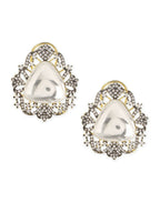 Oversized Kundan & Diamond Stone Earrings- Ruby Raang | Grab2Buy