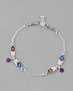VOJ Set of 2 Mutli Color Meenakari Anklet | Grab2Buy