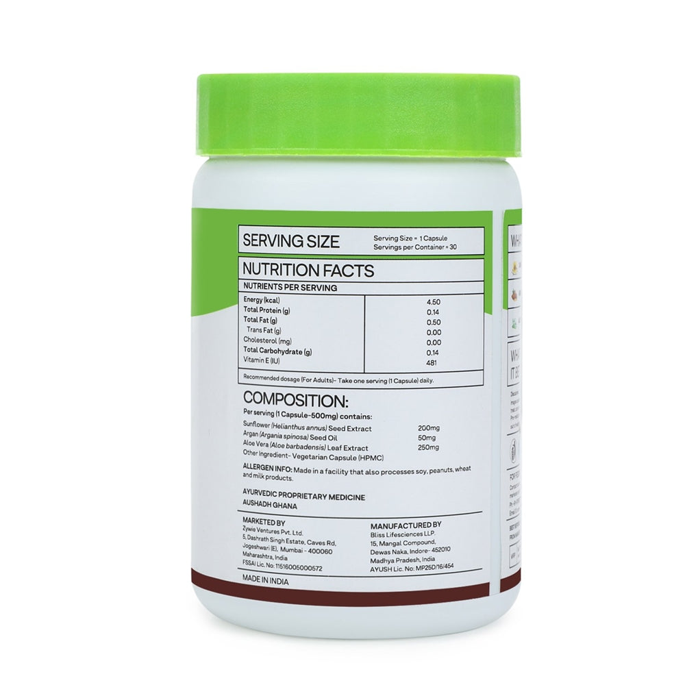 OZiva Plant Based Natural Vitamin E (With Argan oil + Aloe vera) | Grab2Buy