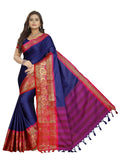 Vamika Banarasi Silk Royal Blue Weaving Saree | Grab2Buy