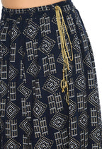 Mominos Fashion Moeza Cotton Navy Blue Printed Lehenga (Lancha) | Grab2Buy