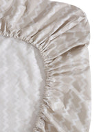 KLOTTHE Abstract-Printed 300TC Fitted King Bedsheet With 2 Pillow Covers
