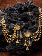 Shining Diva Gold-Polished Taselled Classic Jhumkas | Grab2Buy