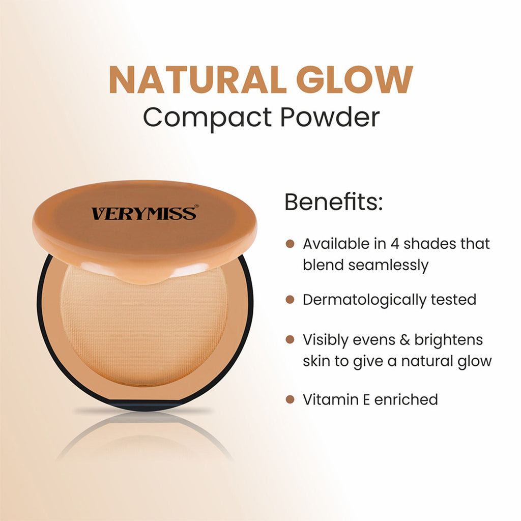 VERYMISS Natural Glow Compact Powder - 03 Beige | Grab2Buy
