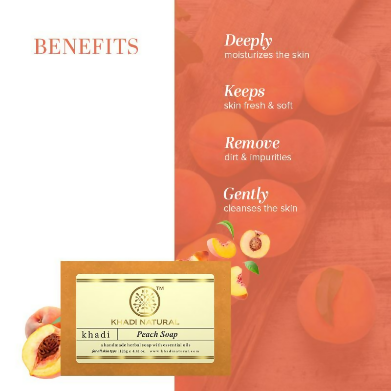 Khadi Natural Peach Handmade Soap | Grab2Buy