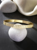 NVR Men's Gold-Polished Stainless Steel Kada Bracelet