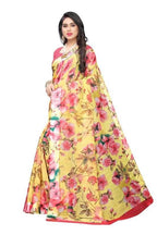 Vamika Yellow Linen Satin Border Saree (SONAKSHI 12 YELLOW ) | Grab2Buy
