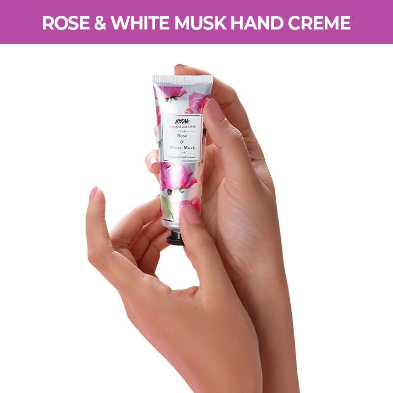 Nykaa Rose & White Musk Hand & Nail Creme | Grab2Buy