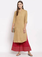Myshka Women's Beautiful Maroon Cotton Solid Casual Palazzo | Grab2Buy
