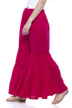 Mominos Fashion Reyon Cotton Magenta Palazzo | Grab2Buy