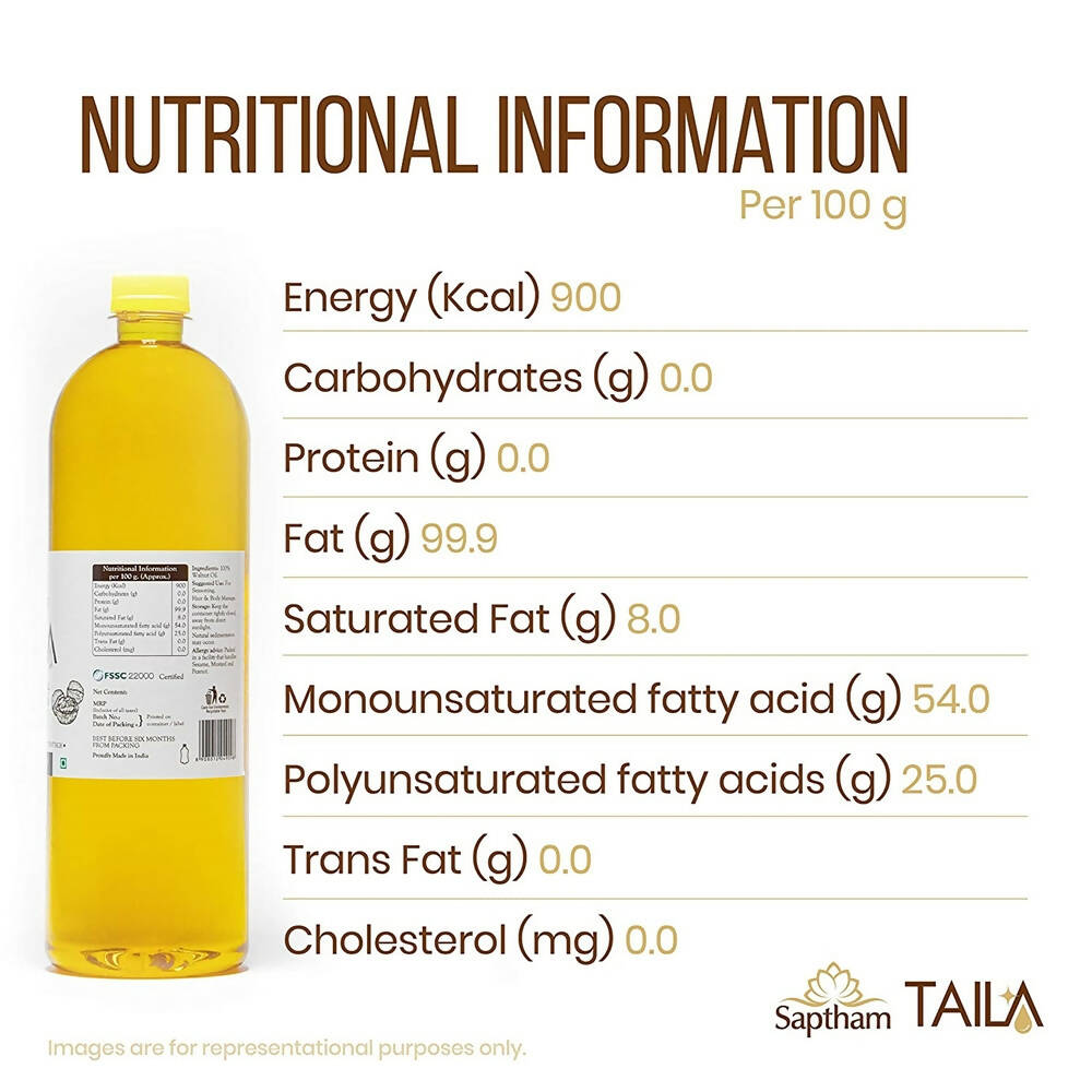 Saptham Taila 100% Wood Pressed Walnut Oil | Grab2Buy