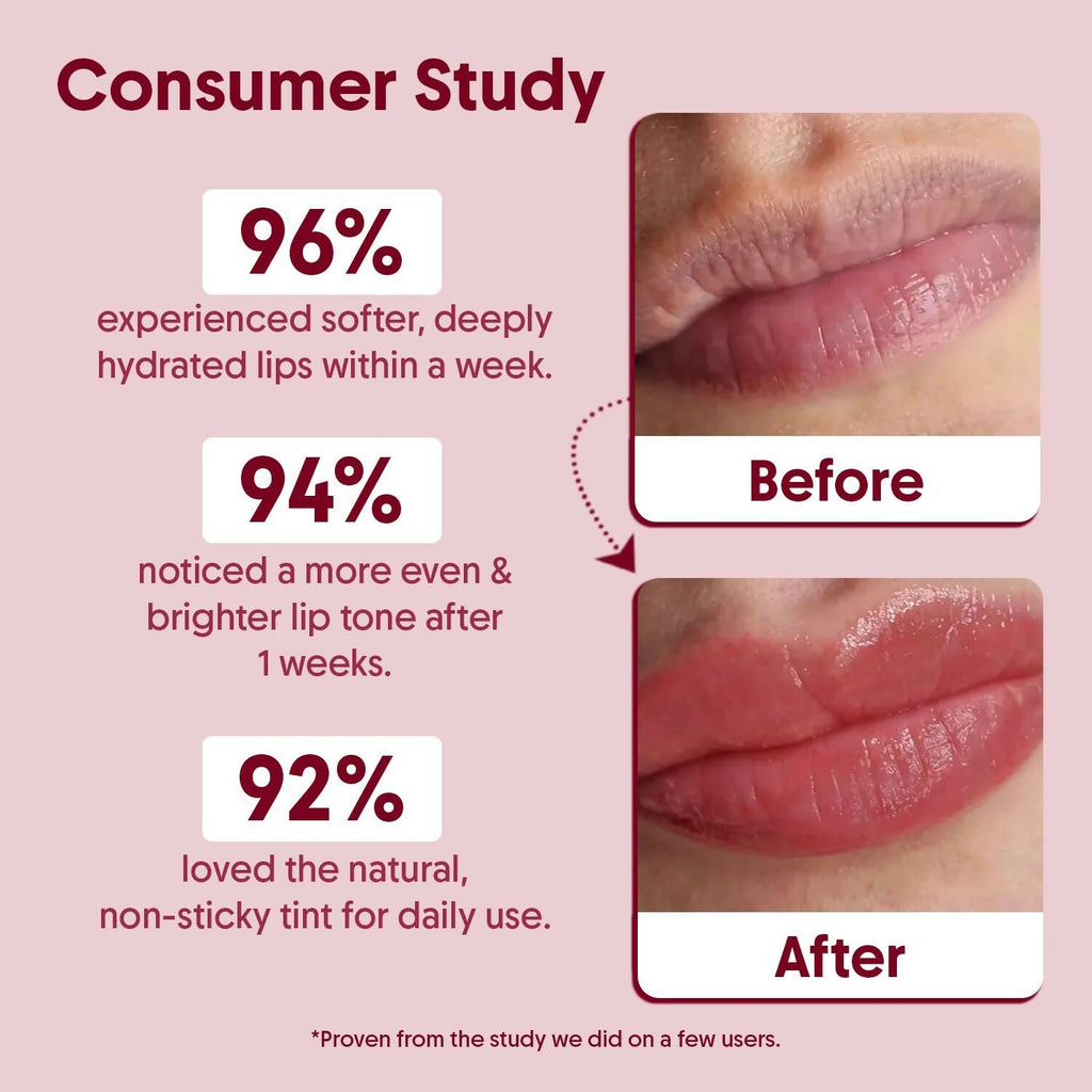Aravi Organic Beetroot Tinted Lip Balm For Lip Brightening With SPF 50 PA+++ - Kojic Acid & Peptide | Grab2Buy
