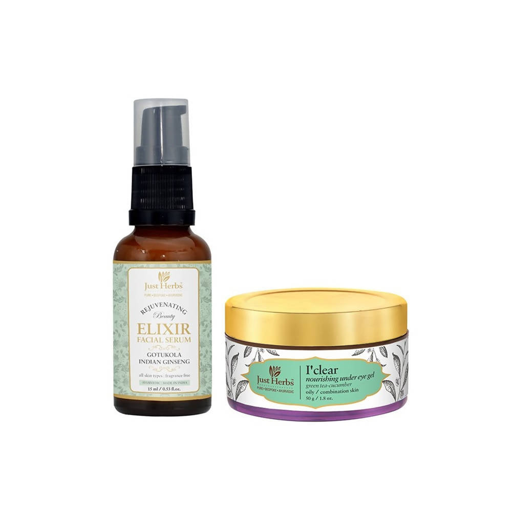 Just Herbs Under - Eye Kit For Oily / Combination Skin | Grab2Buy