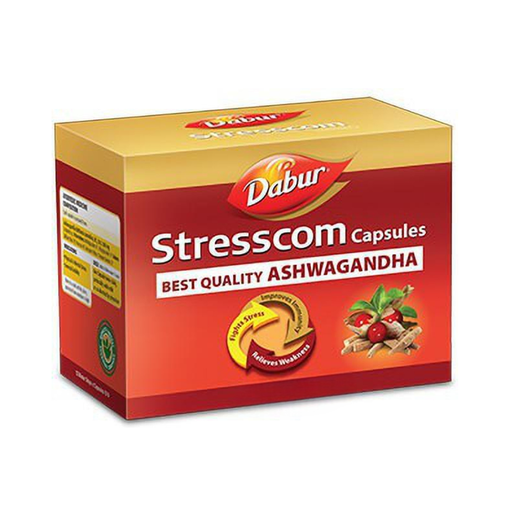 Dabur Stresscom Ashwagandha 12 Strips X 10 Capsules | Grab2Buy