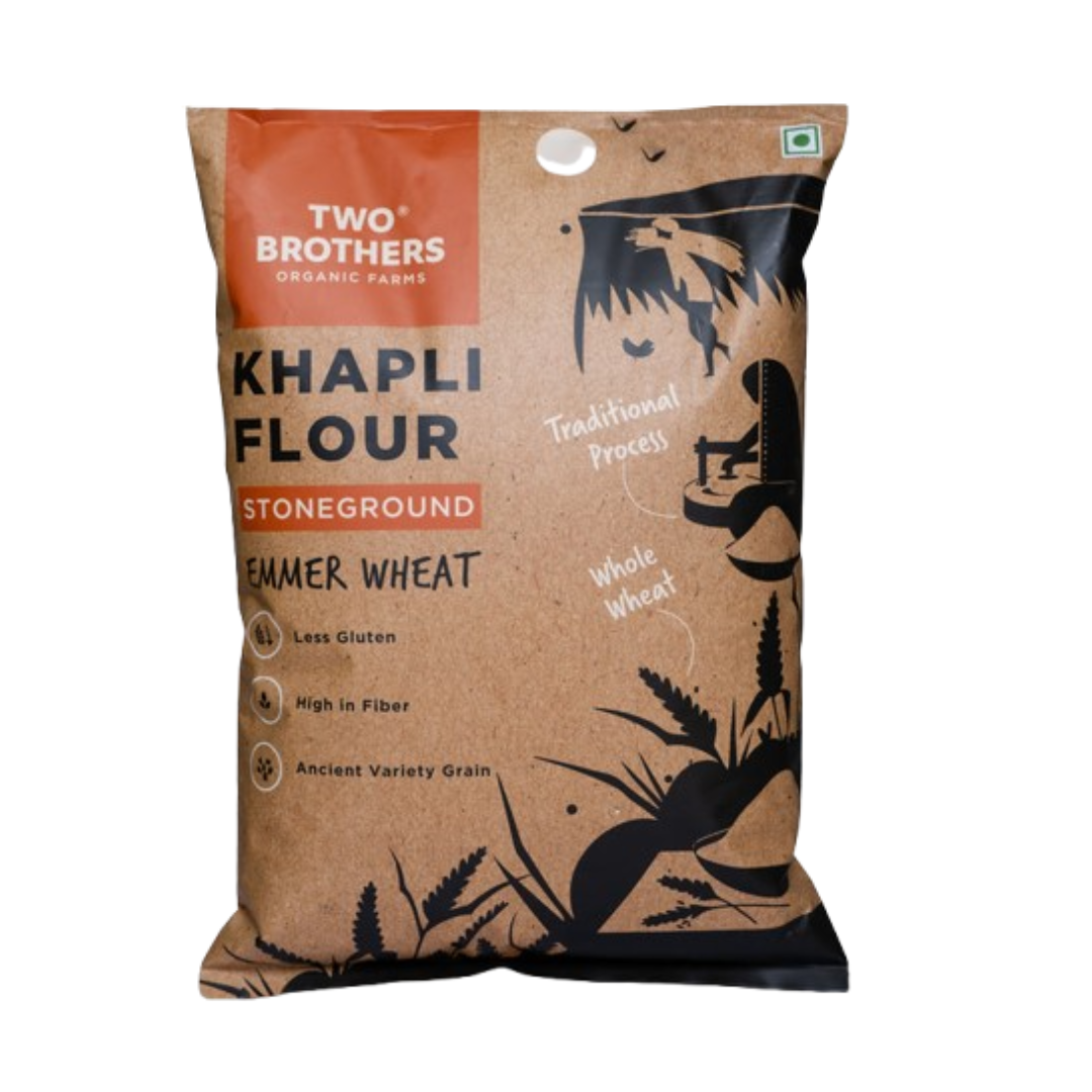 Two Brothers Organic Farms Khapli Flour | Swadesiicart