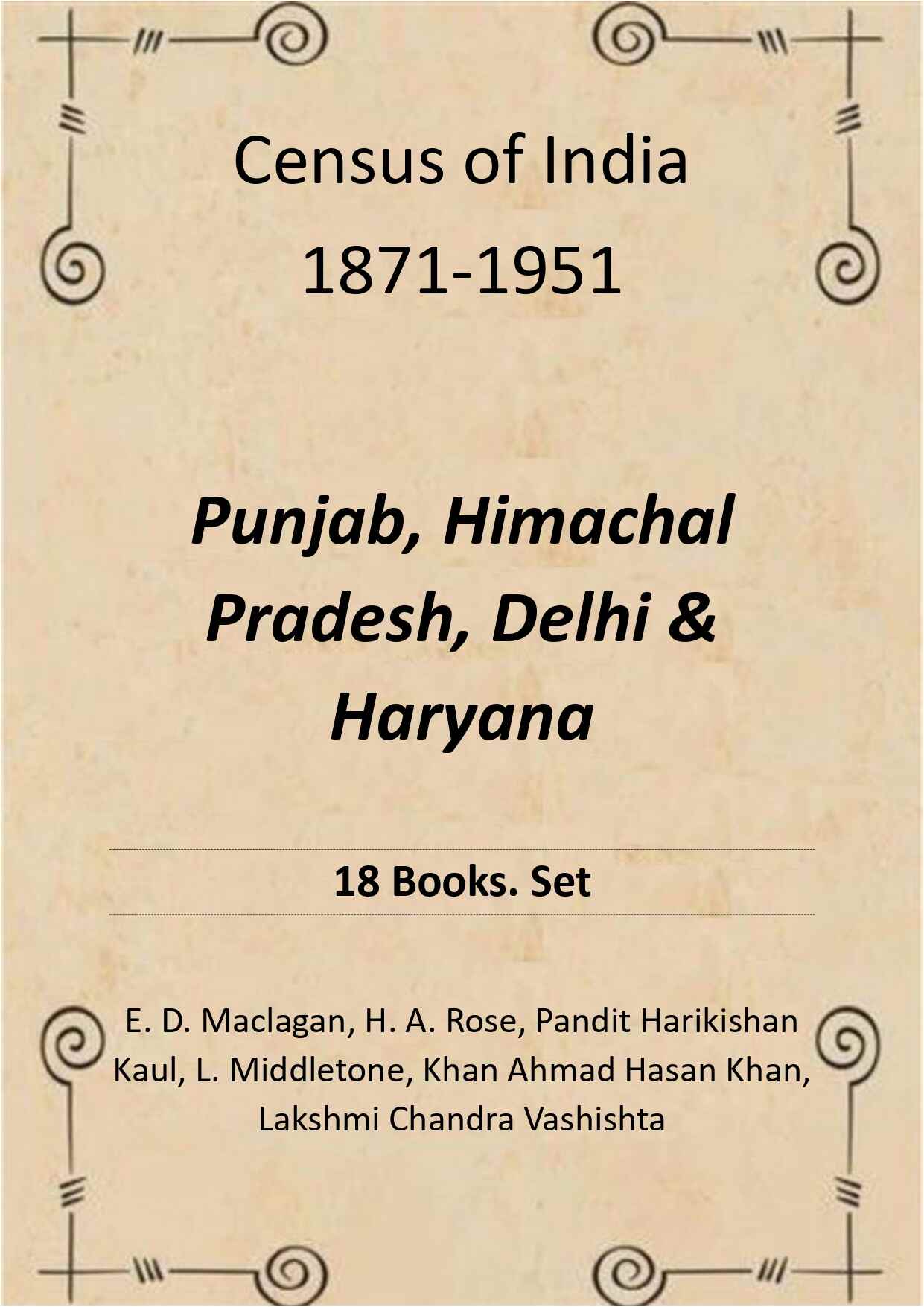 Census of India 1871-1951: Punjab, Himachal Pradesh, Delhi & Haryana - Gyan Books | Grab2Buy