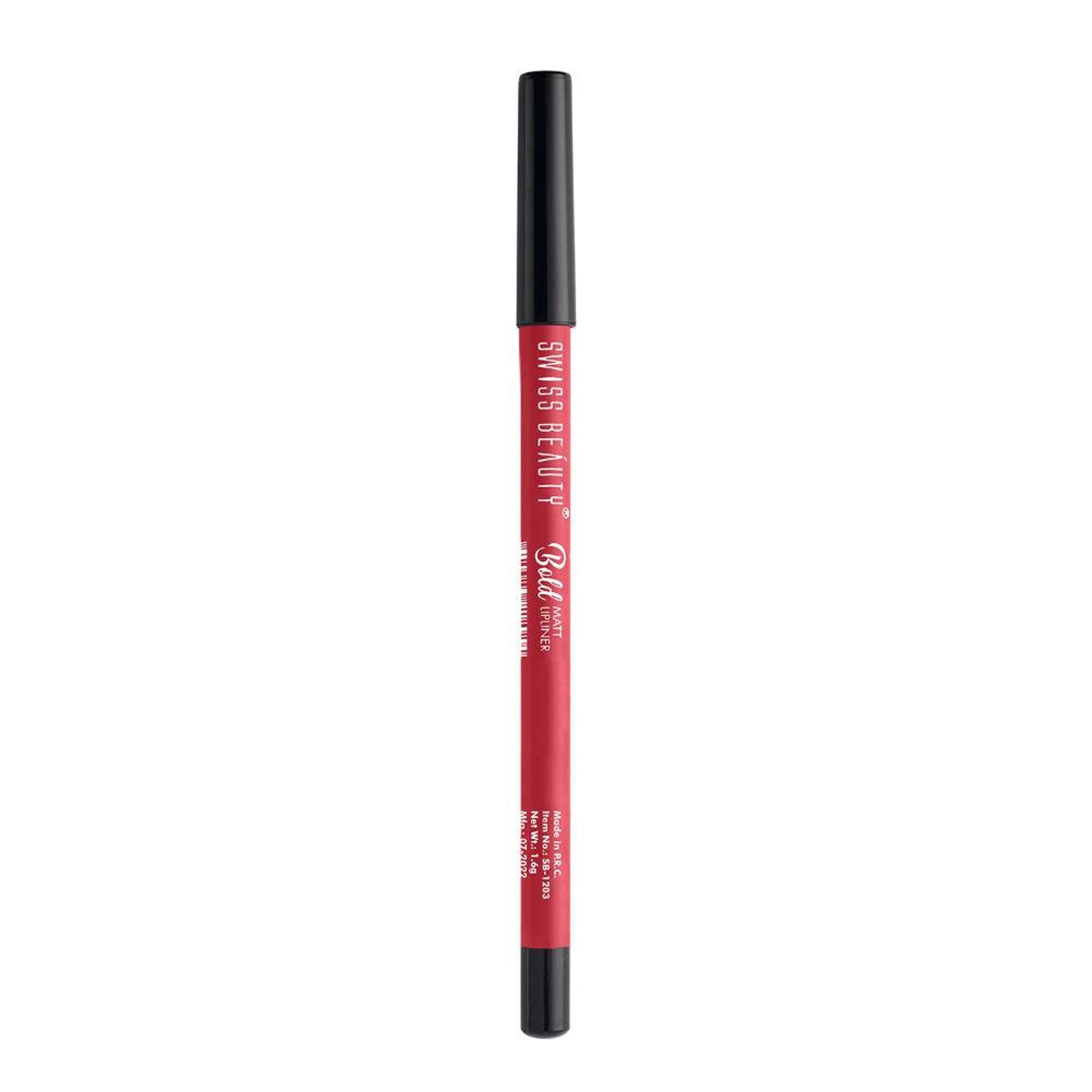 Swiss Beauty Bold Matt Lip Liner Pencil, Long-lasting , Matte Finish , Non-Drying - 4 Fruit Punch | Grab2Buy