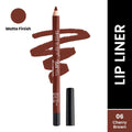 Swiss Beauty Bold Matt Lip Liner Pencil, Long-lasting , Matte Finish , Non-Drying - 6 Cherry Brown