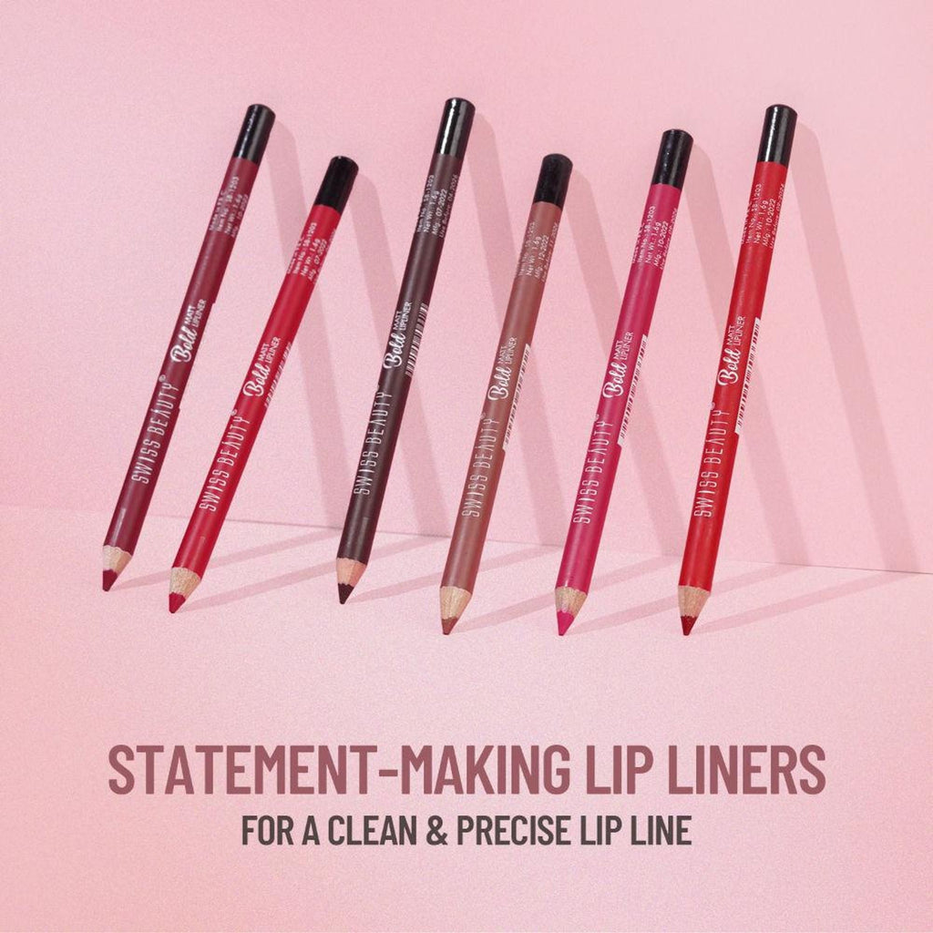 Swiss Beauty Bold Matt Lip Liner Pencil, Long-lasting , Matte Finish , Non-Drying - 13 Sandy Pink | Grab2Buy