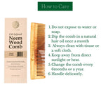 The Pure Story Oil Infused Neem Wood Dual Comb
